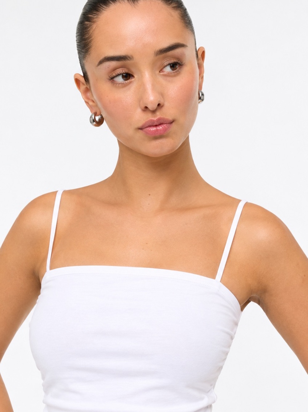 Abercrombie & Fitch White Spaghetti Strap Tube Top Camisole